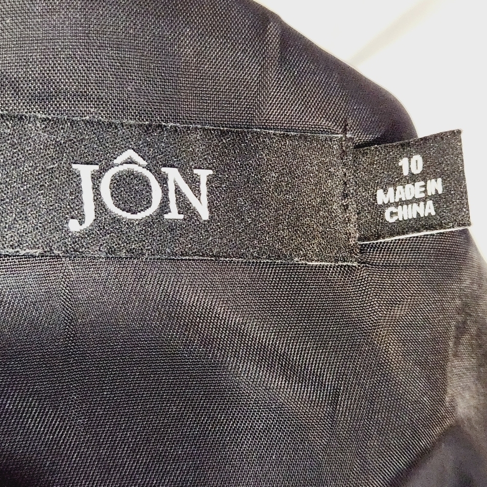 Jôn Jones Of NY NWT Black Wool Empire Plunge Faux Wrap Style Lbd Cocktail - Picture 11 of 13